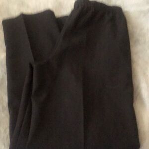 Modern black pull-on dress pants 👖 dressy no pockets elastic waist in back